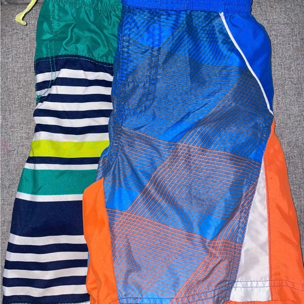 2 Pairs / Boys Size 6/7 And 7 Swimming Shorts Lot
